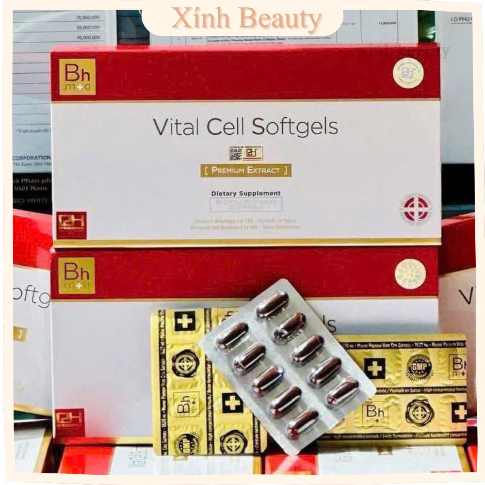 [Công ty] Viên uống Tế Bào Gốc BHMed Vital Softgels Premium Extract Thụy Sỹ