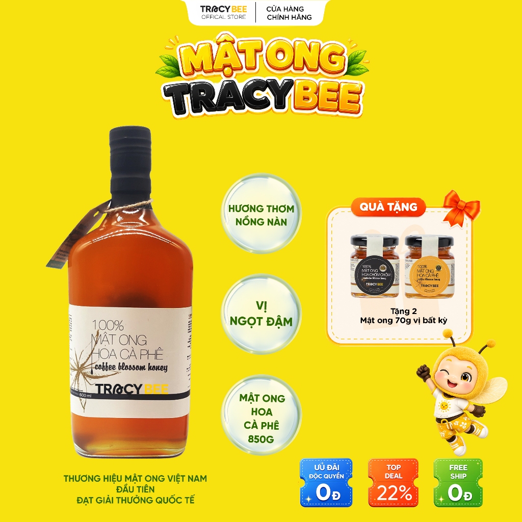 MẬT ONG HOA CÀ PHÊ TRACYBEE 850G