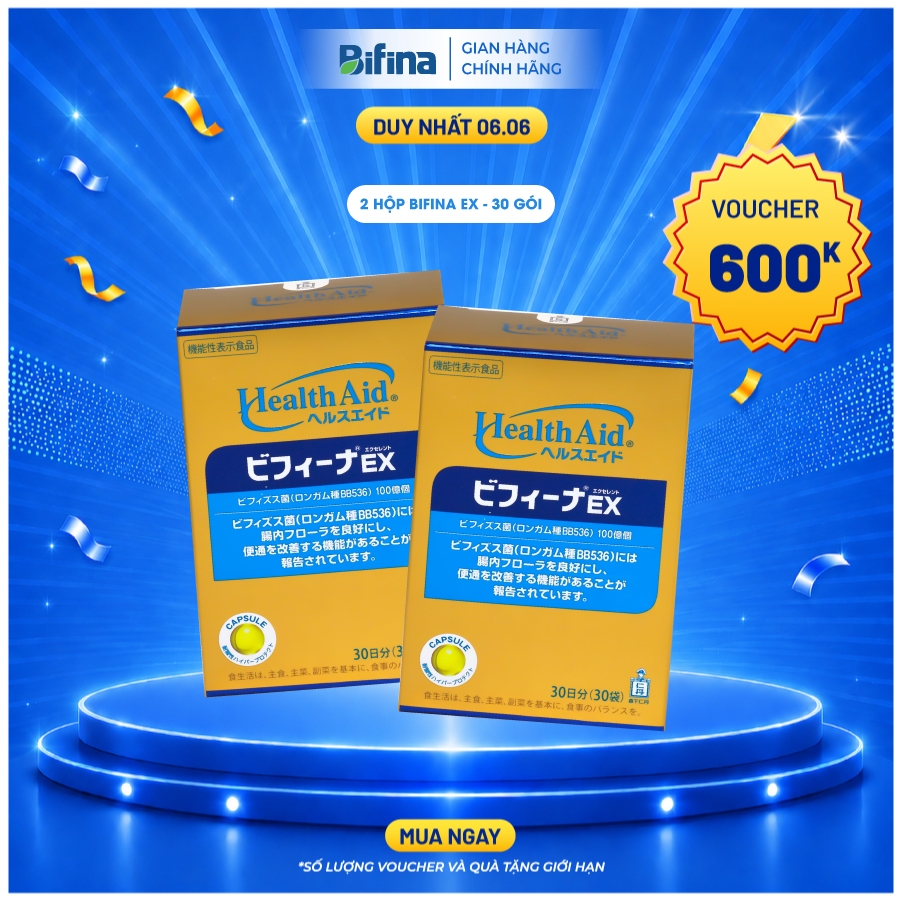 [Combo 2 hộp 30 gói] Men vi sinh Bifina Nhật Bản - Loại EX