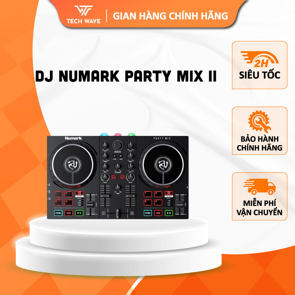 Bàn DJ Numark Party Mix II & Party Mix Live Chính Hãng | Controller DJ 2 Kênh, Serato DJ Lite, Hỗ Tr