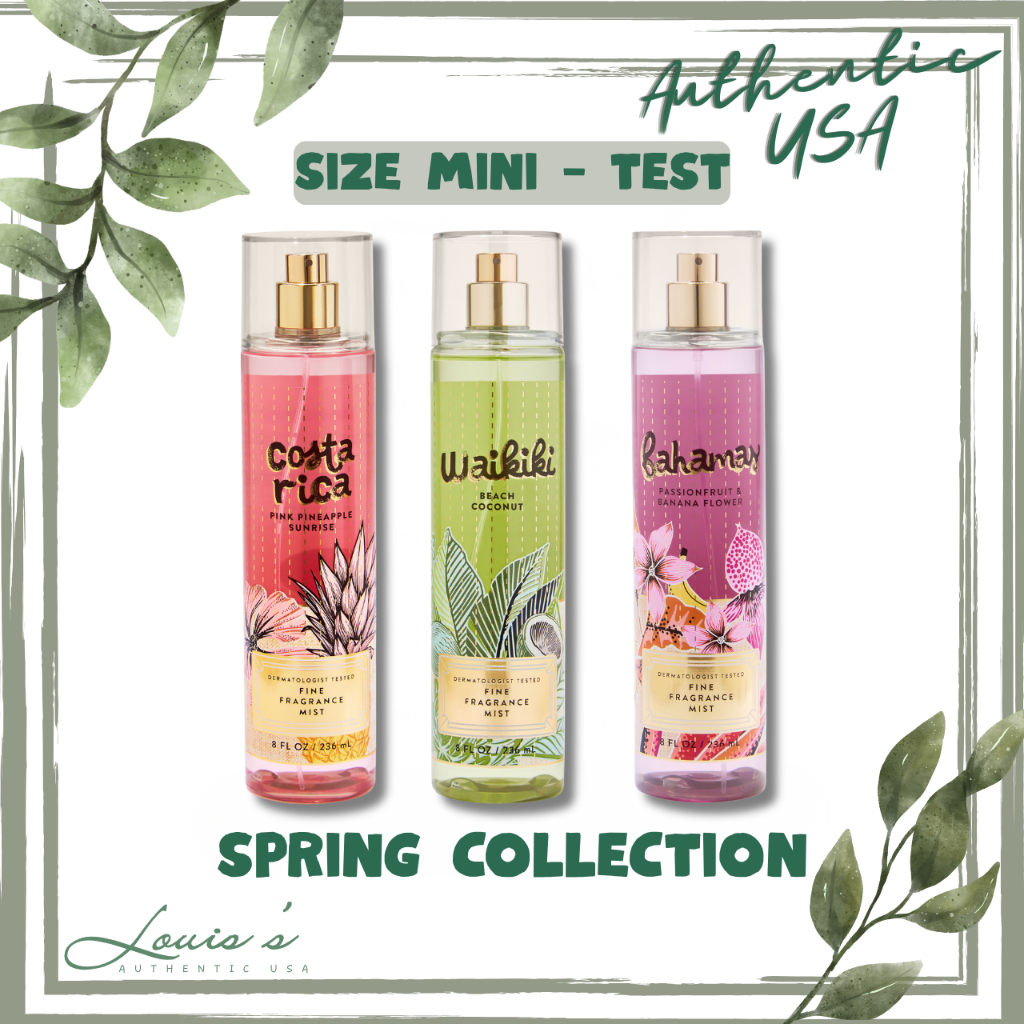 [ Mini ] THAILAND KIWI RIO PINEAPPLE MANGO FIJI GUAVA BAHAMAS PASSIONFRUIT COCO - Body mist / Xịt th
