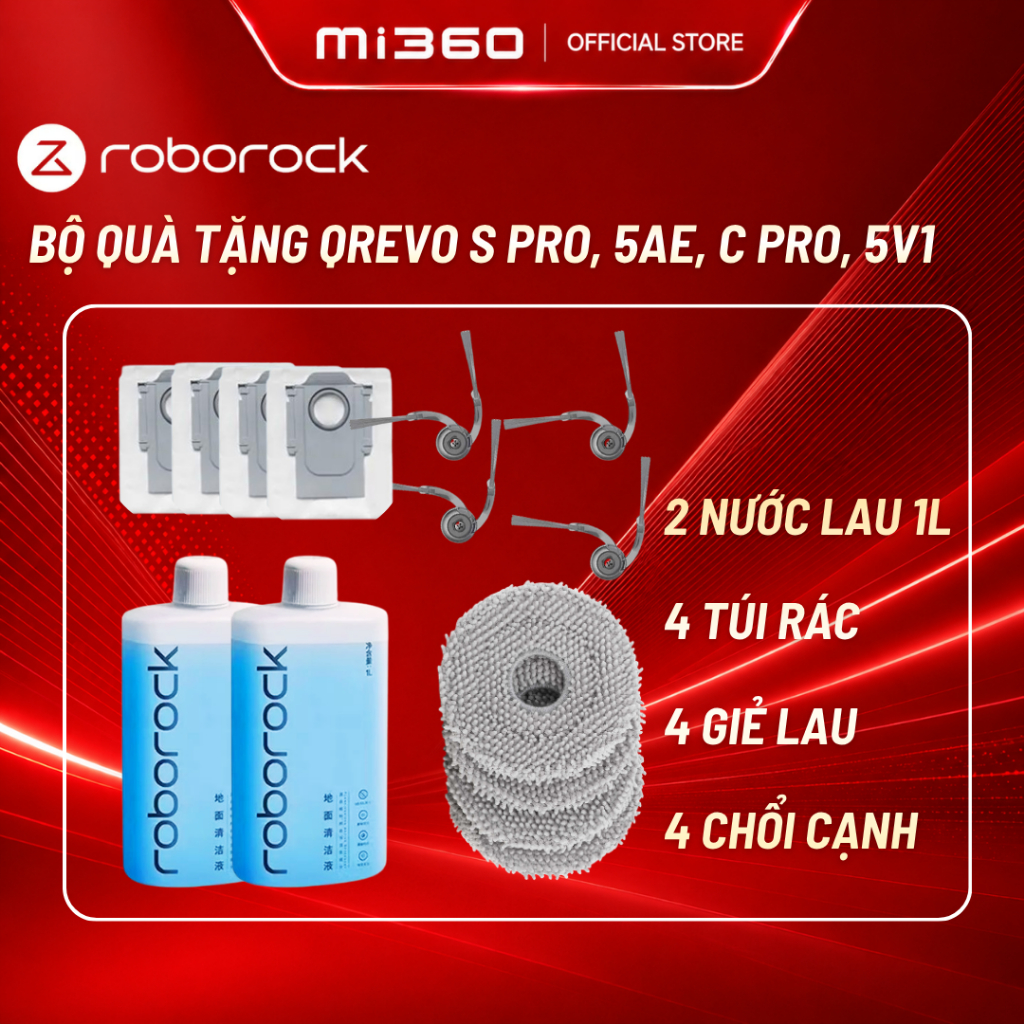 Quà Tặng Cho Robot Hút Bụi Roborock S PRO/ 5AE/ C PRO/ 5V1