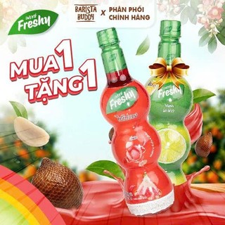 (HSD 05/09/26) [1 SALA TẶNG 1 CHANH XANH] COMBO 2 CHAI Siro Pha Chế Trái Cây Freshy 710ml