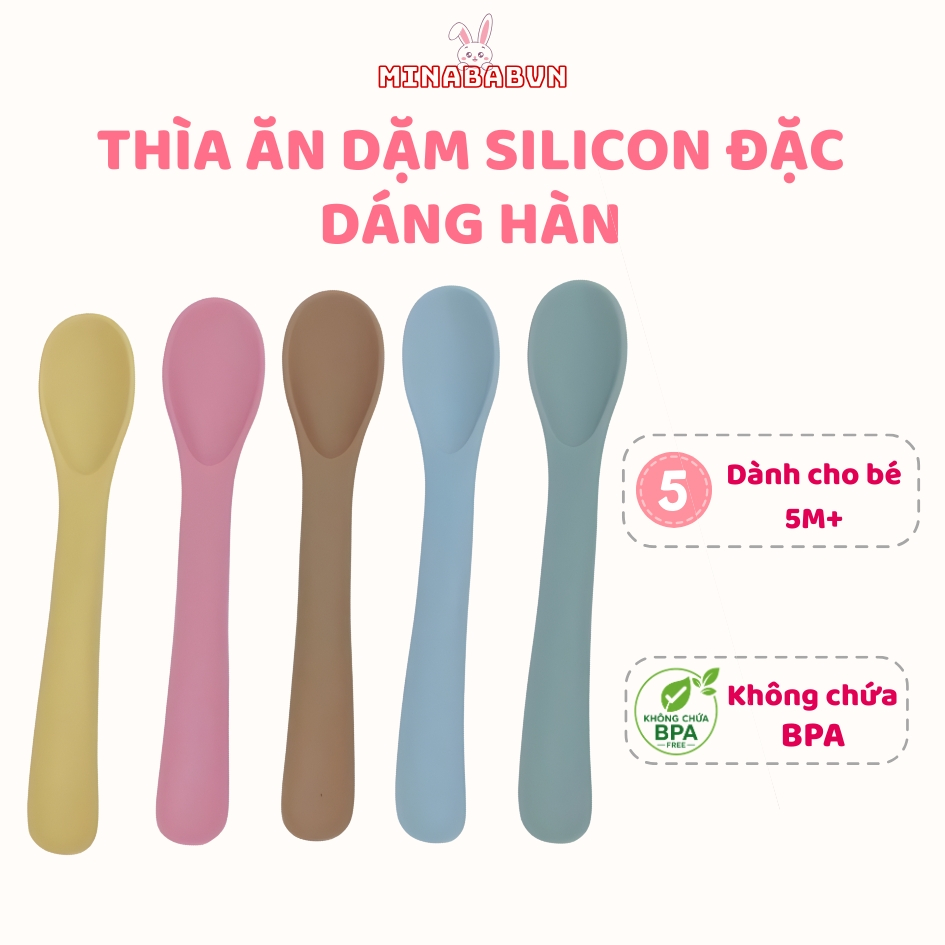 Thìa Ăn Dặm Silicon Dizigone Baby Mềm Mại An Toàn Cho Bé, Thìa Silicon Dụng Cụ Tập Ăn Cho Bé Ăn Dặm