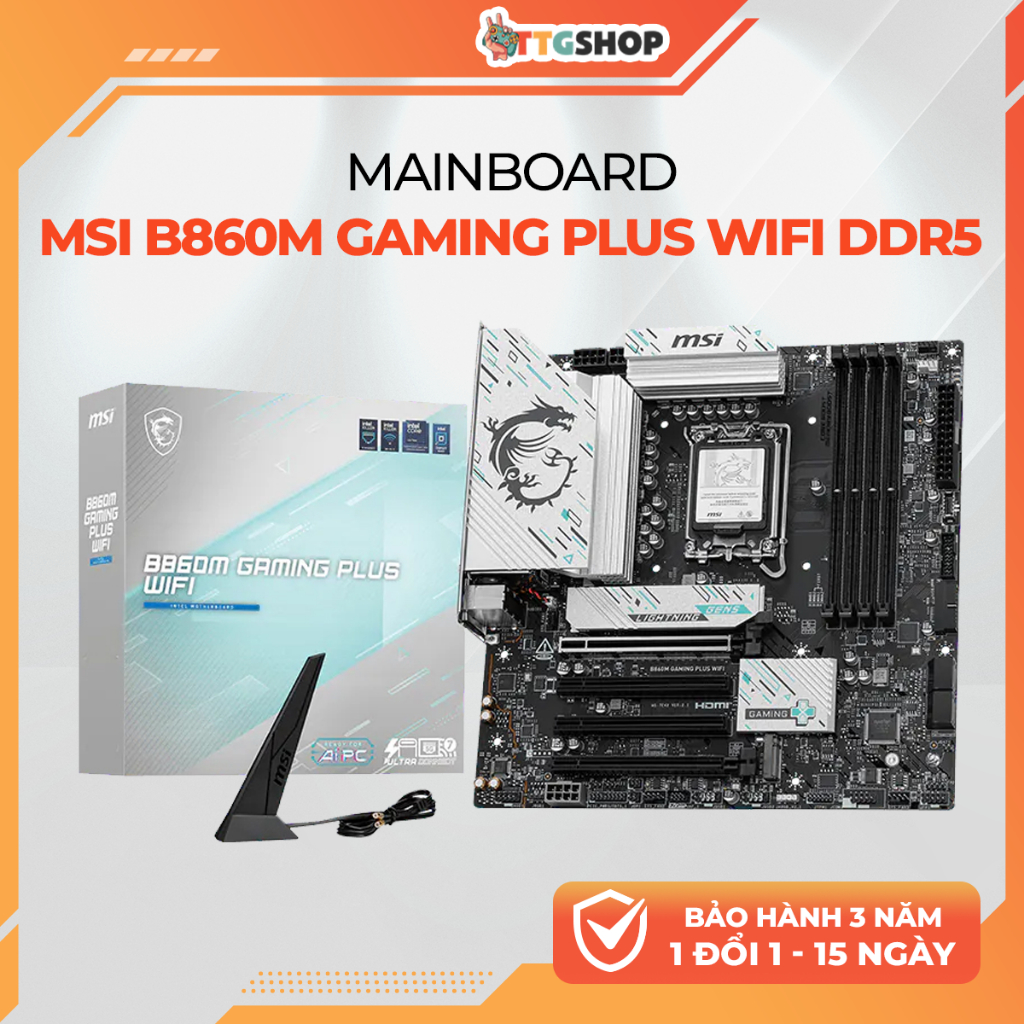 Mainboard MSI B860M GAMING PLUS WIFI DDR5 LGA1851 Intel B860 WiFi 7 5G LAN Thunderbolt 4