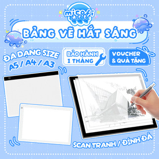 Bảng Vẽ Hắt Sáng Micofi Hoạ Cụ A4, Bảng Đèn Vẽ Tranh Kĩ Thuật Phát Sáng LED A5, Đèn Chiếu Tập Vẽ Scan Tranh Đính Đá