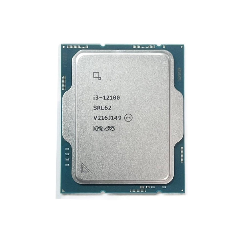 CPU Intel Core i3-12100 Tray No Fan LGA 1700, 4 nhân/8 luồng, Max 4.3 GHz