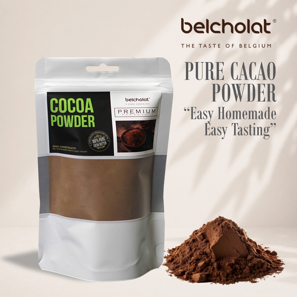 Bột Cacao Nguyên Chất Belcholat 100% Không Đường Pha Uống Làm Bánh Tại Nhà Cacao Nóng