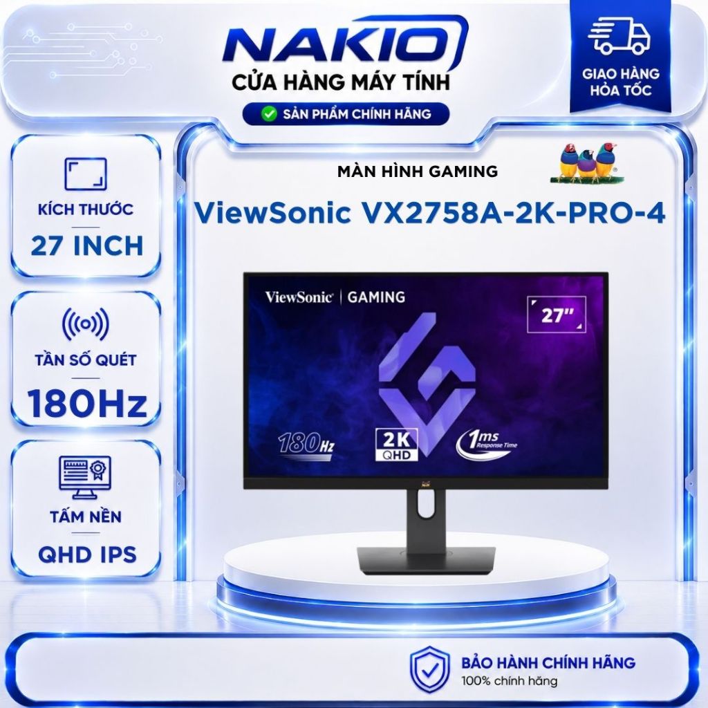 Màn Hình ViewSonic VX2758A-2K-PRO-4 ( 27inch/ 2k /IPS /180HZ/1MS/ HDMI + DP / chân công thái học )