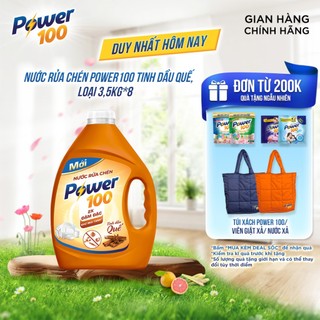 Nước rửa chén Power100 Tinh dầu quế 3.5KG