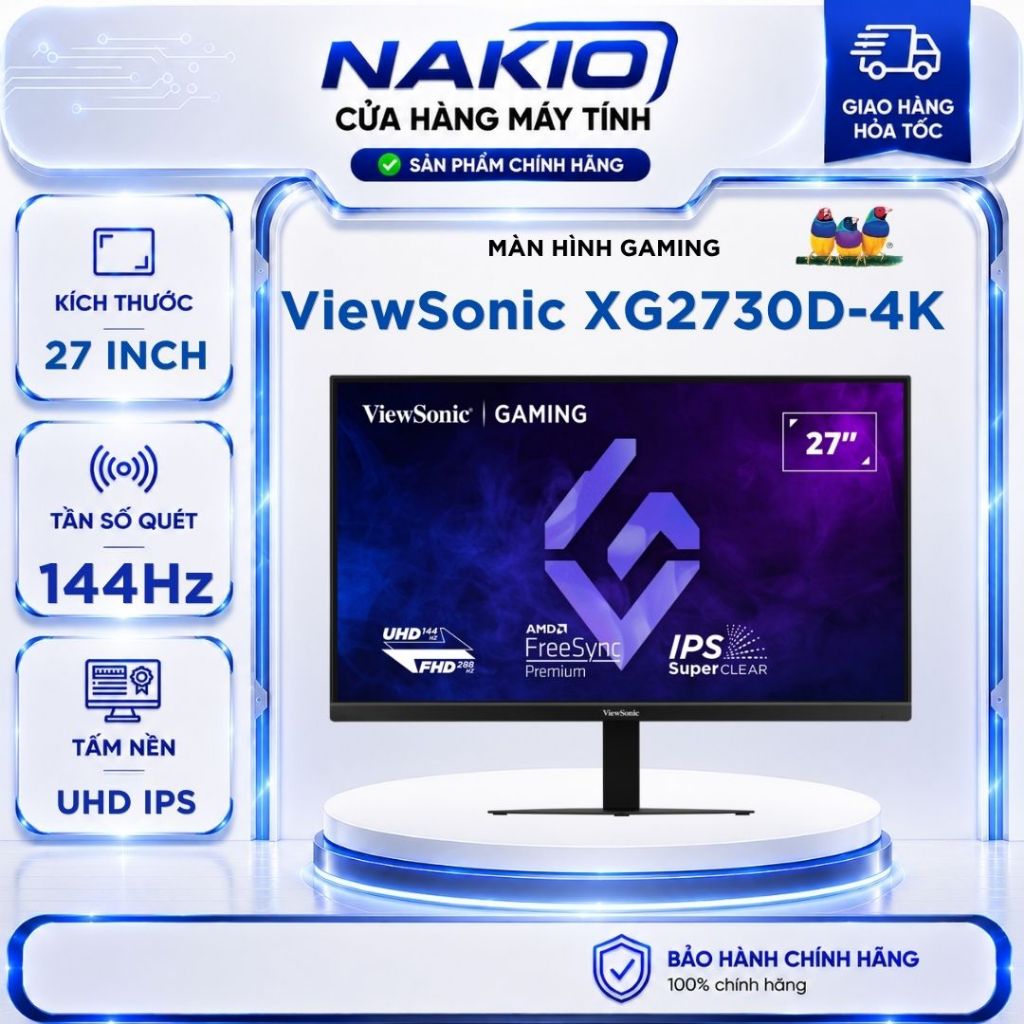 Màn Hình ViewSonic XG2730D-4K (27 inch - IPS - 144Hz - 0.5ms - 4K - Speaker) - Bảo hành chính hãng 36 tháng | BigBuy360 - bigbuy360.vn