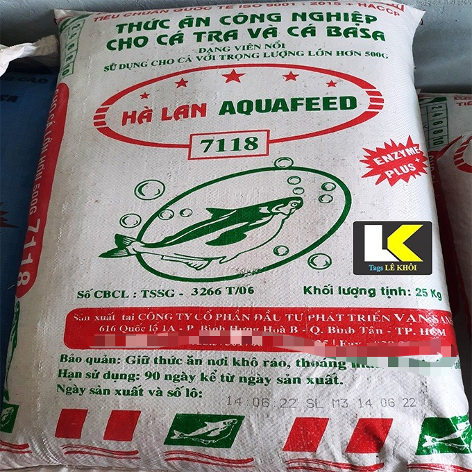 10kg Thức Ăn Cá tra cám cá Hà Lan Aquafeed 7118 20% Độ Đạm cám cá trê cám cá phi cám cá 7118 thức Ăn