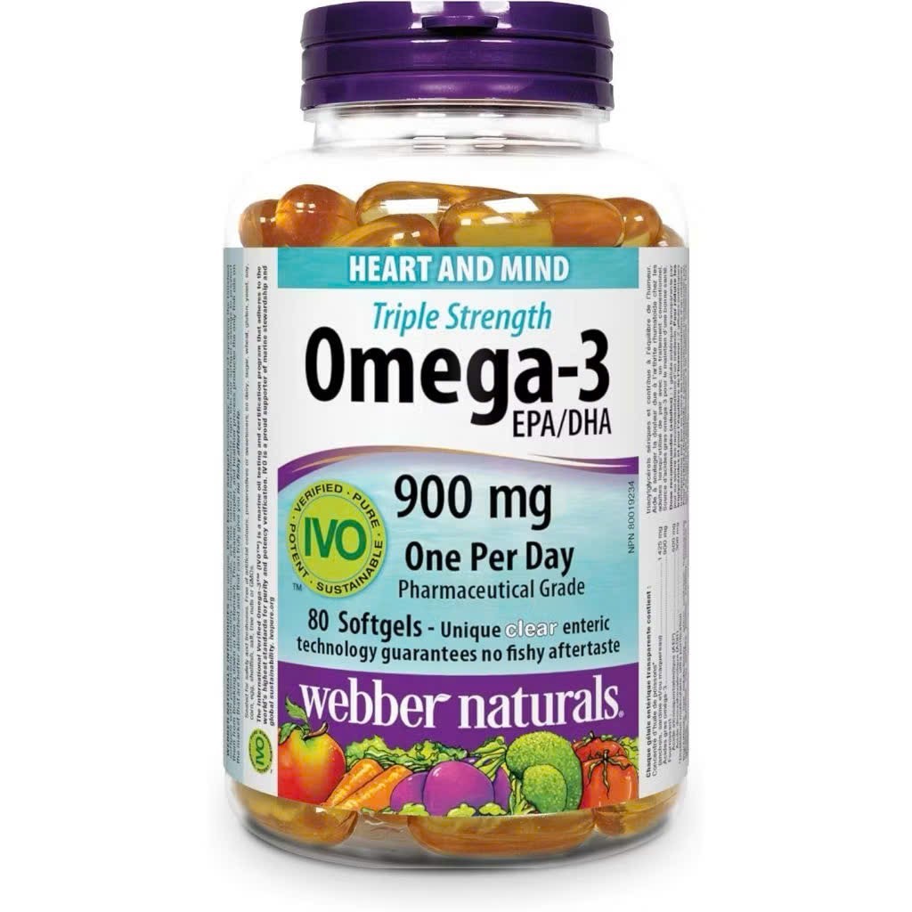 Omega 3 Triple Strength 900 mg Webber Naturals xuất xứ Canada
