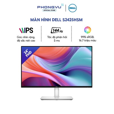 Màn hình Dell S2425HSM 24 inch - Full HD - 144Hz - IPS - 5ms - Tích hợp Loa - Bảo hành 36 tháng