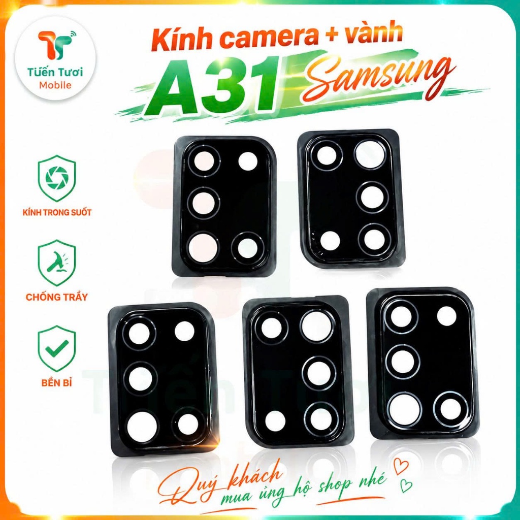 Kính Camera Samsung A31 thay thế