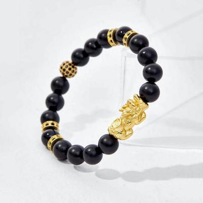 Vòng tay đá Obsidian tự nhiên phối charm - Mẫu VC1068 - Ngọc Quý