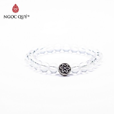 Vòng tay đá Thạch anh tự nhiên phối charm - Mẫu VC1066 - Ngọc Quý