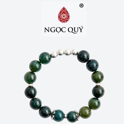 Vòng tay đá Chalcedony tự nhiên phối charm - Mẫu VC1062 - Ngọc Quý