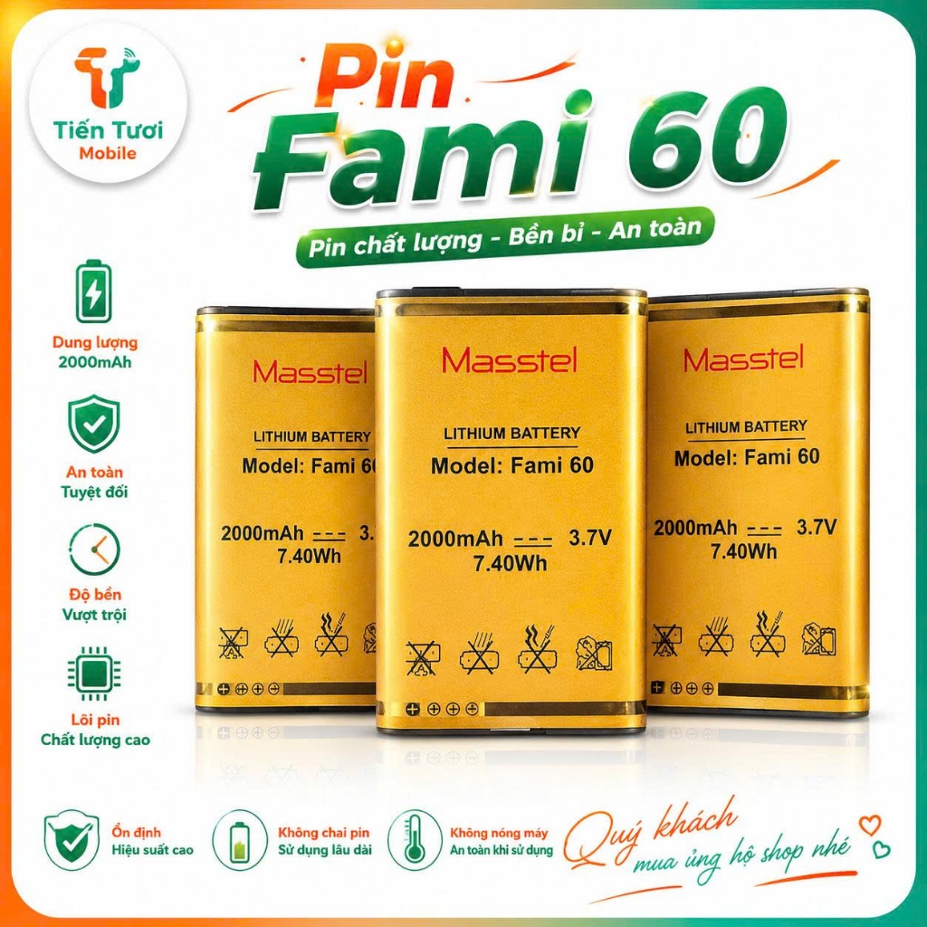 Pin Masstel Fami 60 Dành Cho Máy Bàn Phím