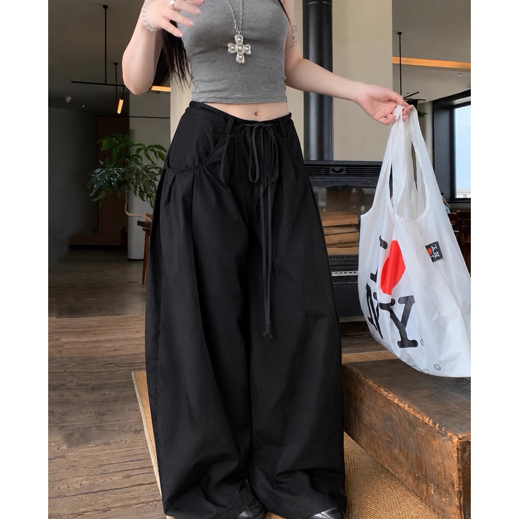 LASSIE BIGSIZE| Quần kaki thun Bigsize form ống rộng che đùi cực tốt- DEMI PANTS