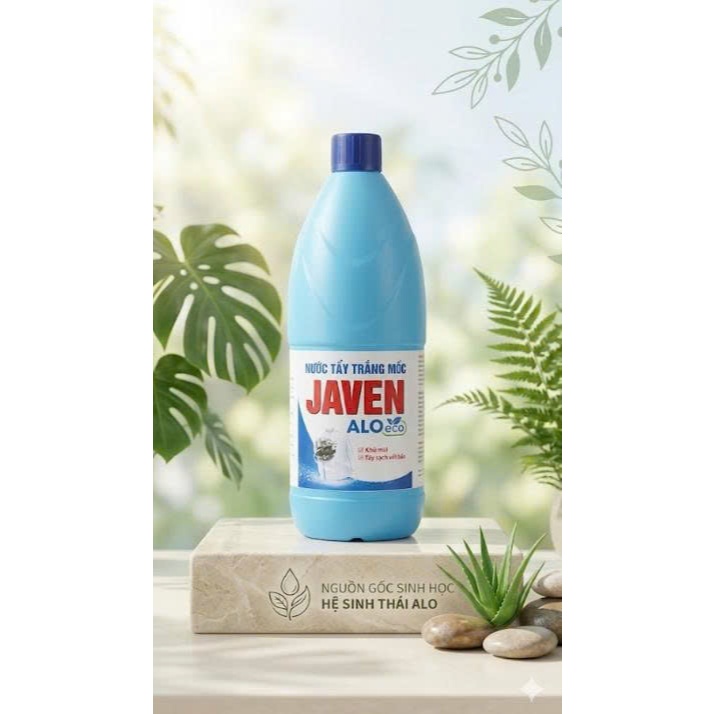 Nước Tẩy Trắng mốc Javen ALO ECo 1L, công dụng tẩy trắng, diệt khuẩn, khử mùi hôi.