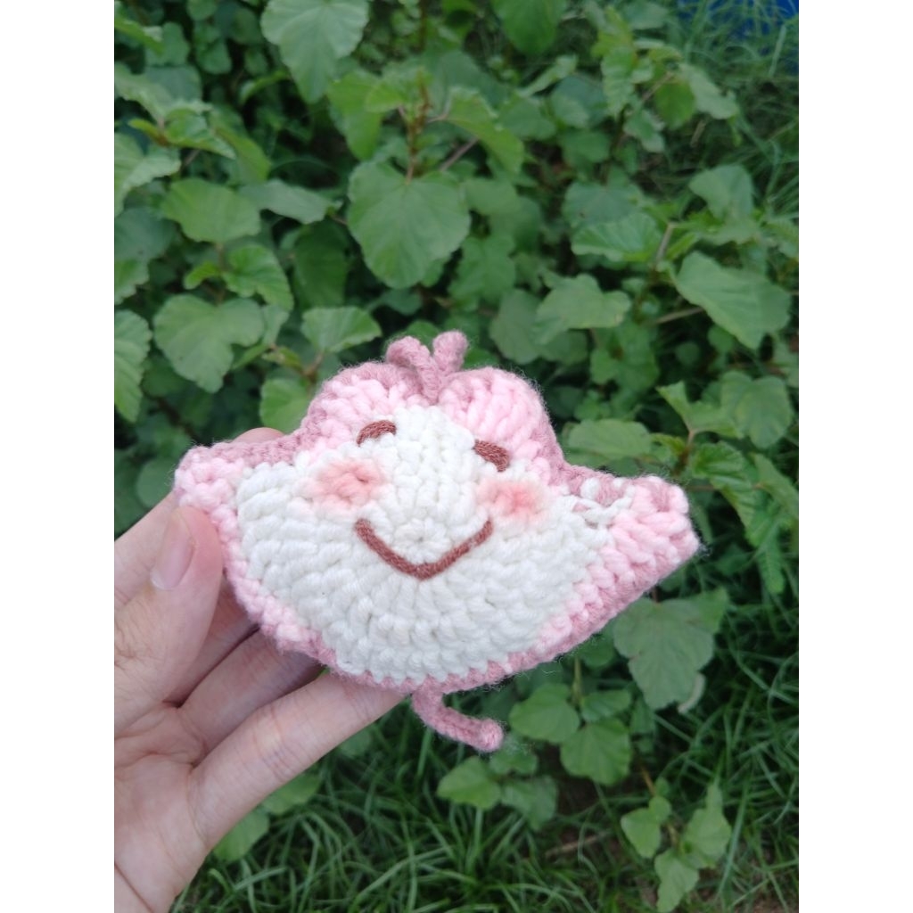 móc khóa cá đuối hồng siêu cute trang trí ballo, chùm chìa khóa,...