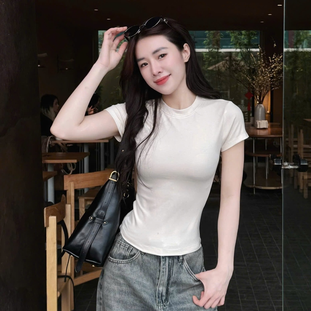 Áo Cộc Cổ Tròn Cocolen - Chất Liệu Cotton Rib Hàn Dày - Cao Cấp Co Giãn Thoáng Mát - Mặc 4 Mùa #A060 | BigBuy360 - bigbuy360.vn