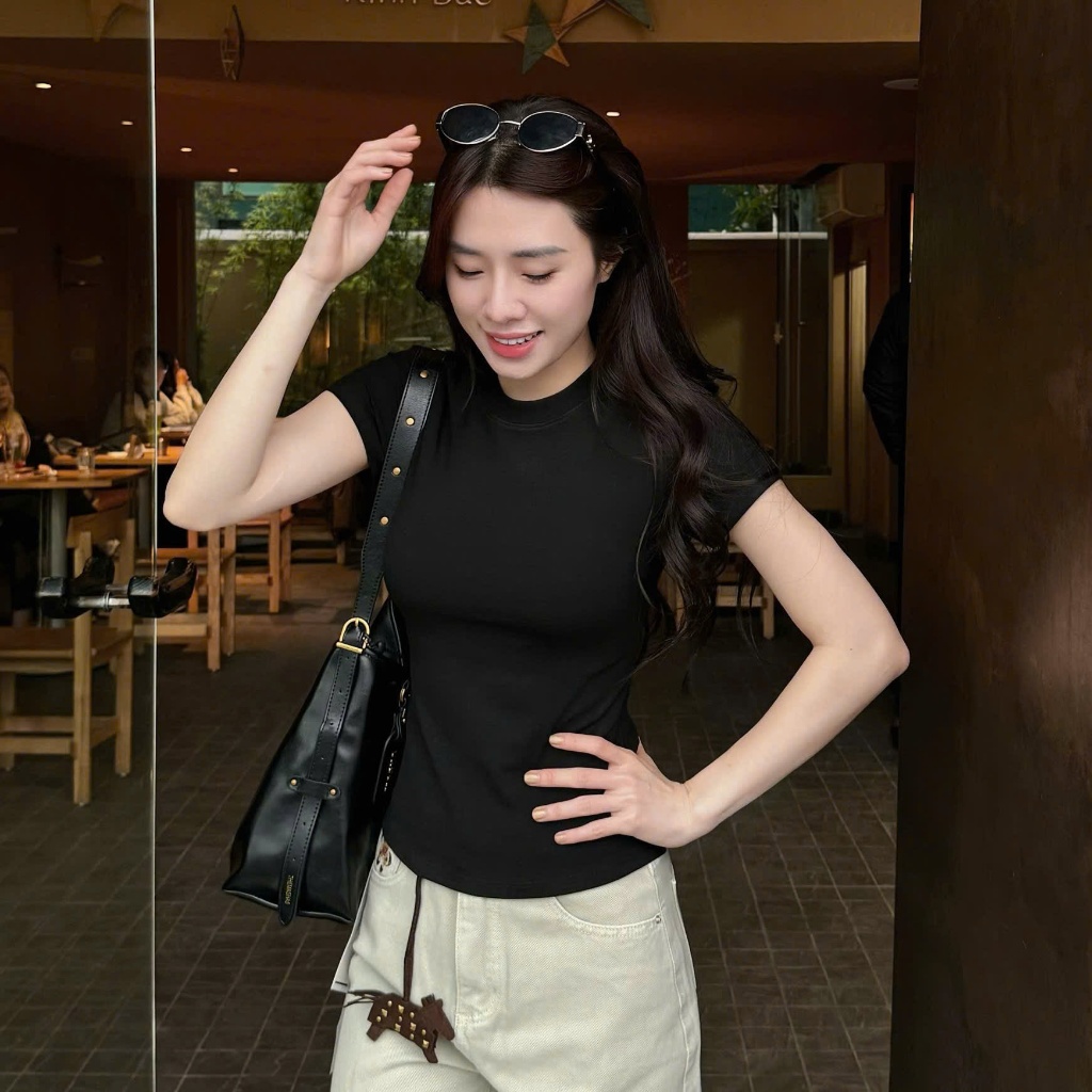 Áo Cộc Cổ Tròn Cocolen - Chất Liệu Cotton Rib Hàn Dày - Cao Cấp Co Giãn Thoáng Mát - Mặc 4 Mùa #A060 | BigBuy360 - bigbuy360.vn