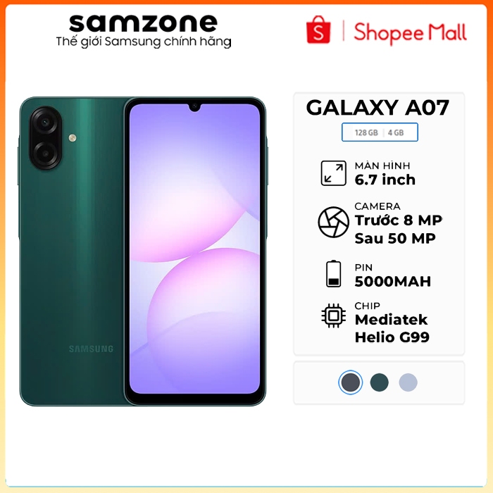 [ KH 5/6 ]S - Điện thoại Samsung Galaxy A07 (4GB/128GB)