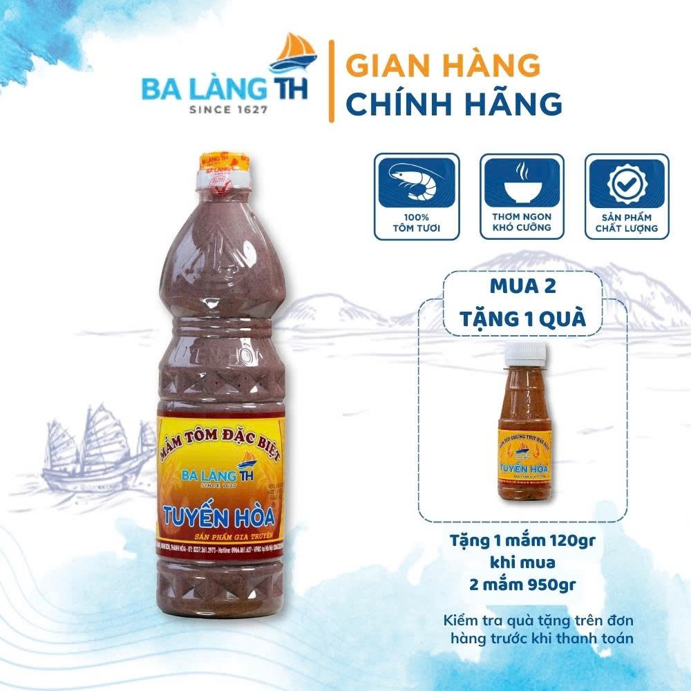 Mắm Tôm Đặc Biệt Ba Làng TH 950gr