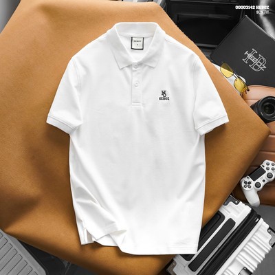Áo polo nam HEBOZ classic logo 5M vải thun cá sấu cao cấp - 00003142