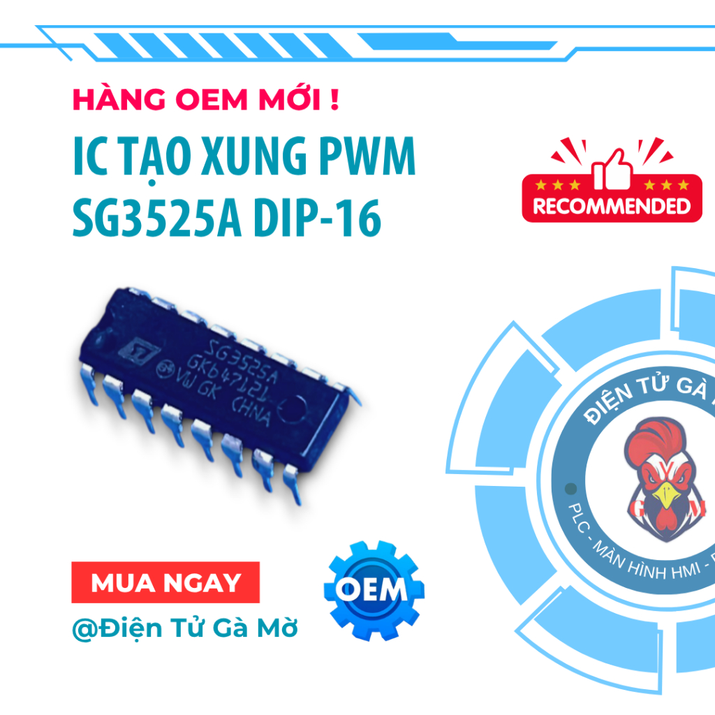 [1 CON] IC Tạo Xung PWM Cắm, SG3525A KA3525 SG3525 3525 DIP-16, Hàng OEM Mới