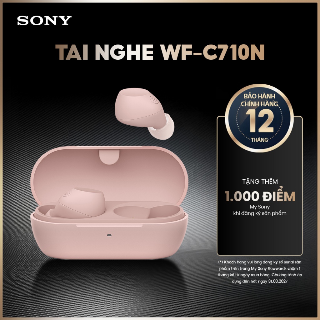 Tai nghe bluetooth chống ồn Sony WF-C710N nhỏ gọn 5.2g, pin 8.5 giờ, chống nước IPX4 kết nối đa điểm | BigBuy360 - bigbuy360.vn