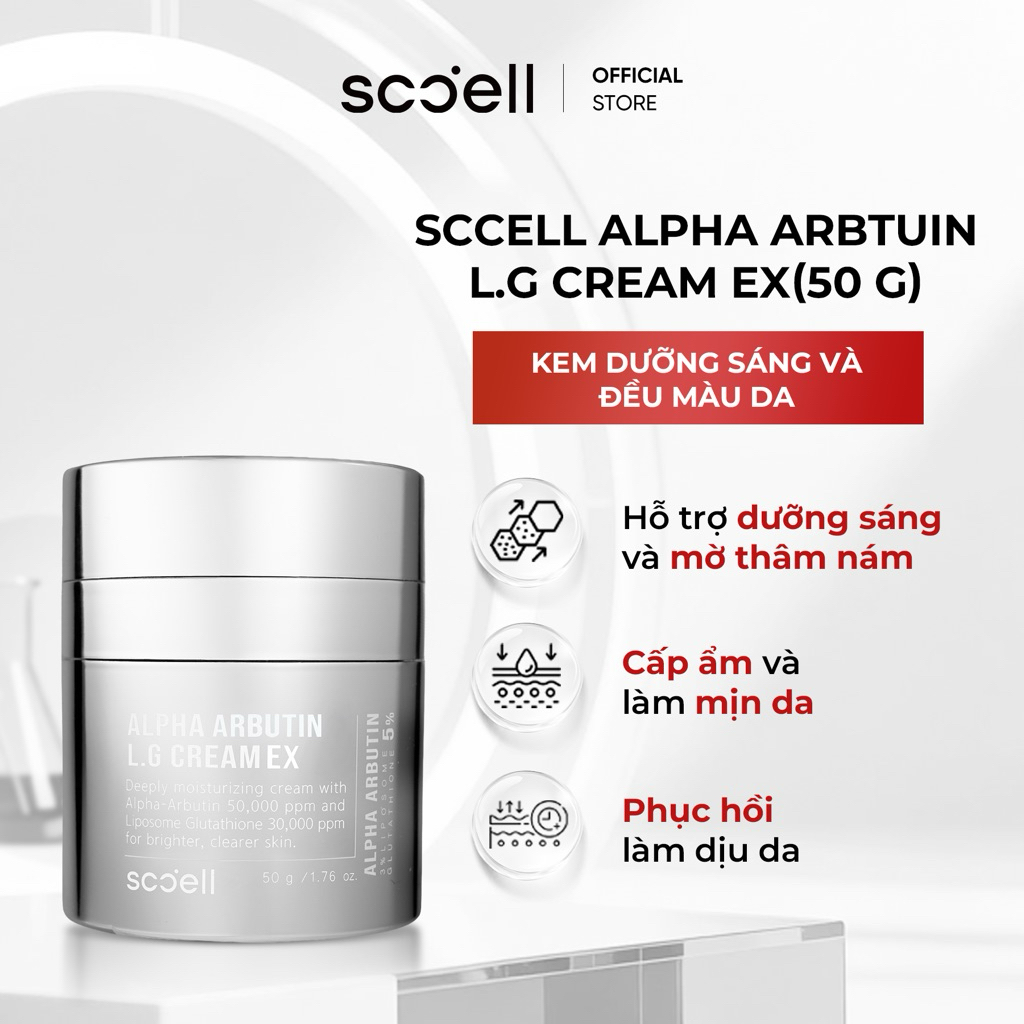 Kem Dưỡng Sáng Và Đều Màu Da SCCELL - Dưỡng Ẩm Sâu, Nuôi Dưỡng, Dễ Thẩm Thấu Phù Hợp Mọi Loại Da 50g