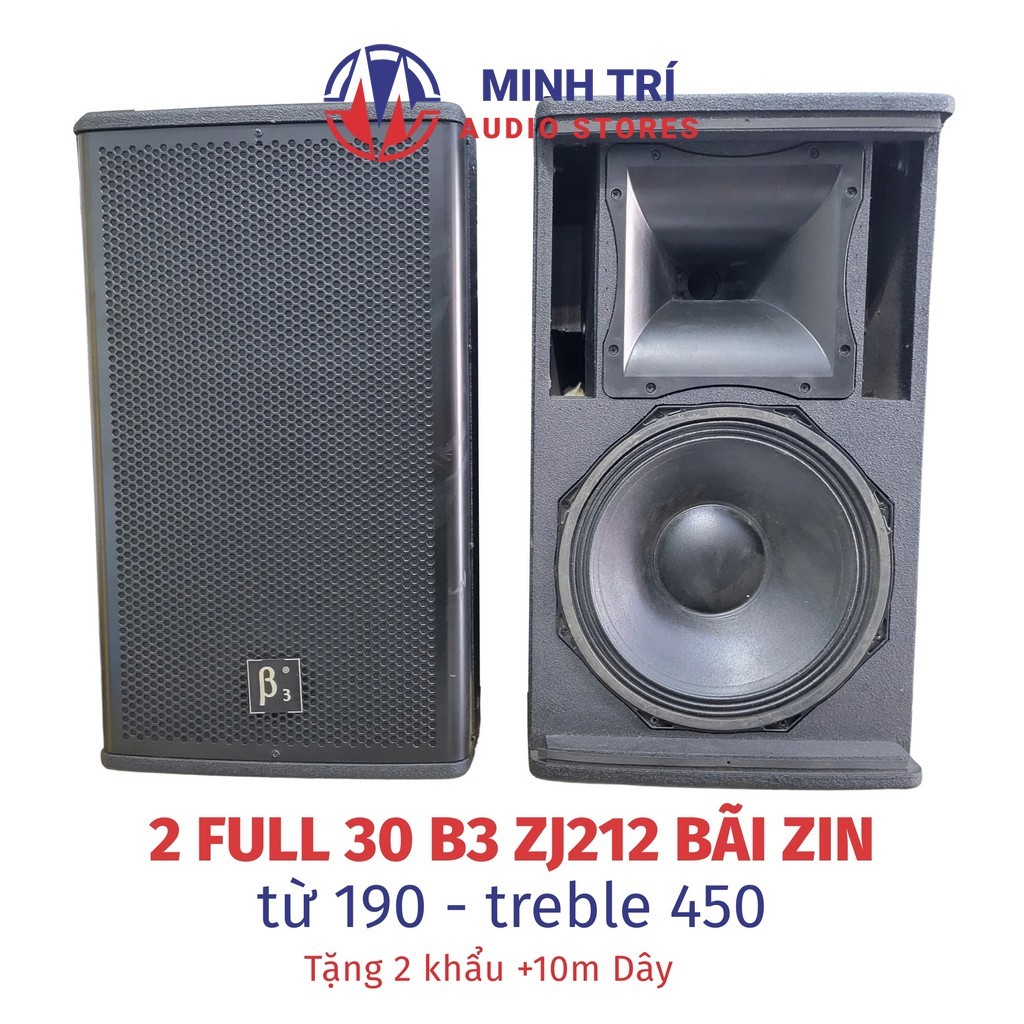 2 Loa Full 30 B3 ZJ212 2000W Bãi Zin (Tặng Dây Khẩu) Loa Karaoke Gia Đình Cao Cấp Bass mạnh, Hát Hay