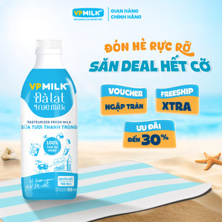 Sữa Tươi Thanh Trùng VPMilk Đà Lạt True Milk - không đường