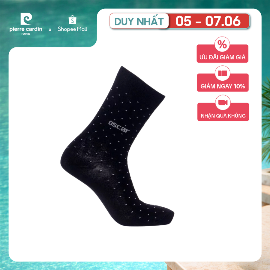 [New] Vớ nam Oscar cổ cao, chất liệu modal cao cấp, họa tiết chấm bi, thấm hút mồ hôi tốt 057