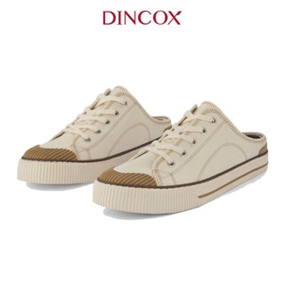 Giày Sục Đạp Gót Mules Vải Unisex DINCOX E10 WHITE
