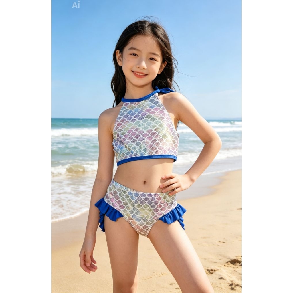 Bikini   cổ yếm cho bé(11-30kg)
