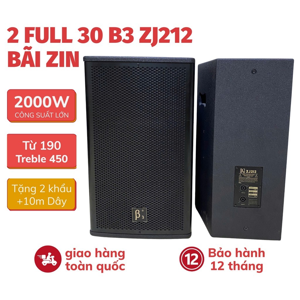 Loa Full B3 ZJ212 Bass 30 Bãi Zin 2000W (2 Loa), Loa Karaoke Gia Đình Cao Cấp Bass Mạnh Hát Cực Hay