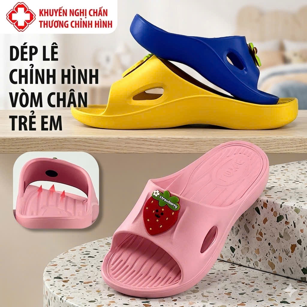 Dép Lê Bàn Chân Bẹt Cho Bé Trai và Gái