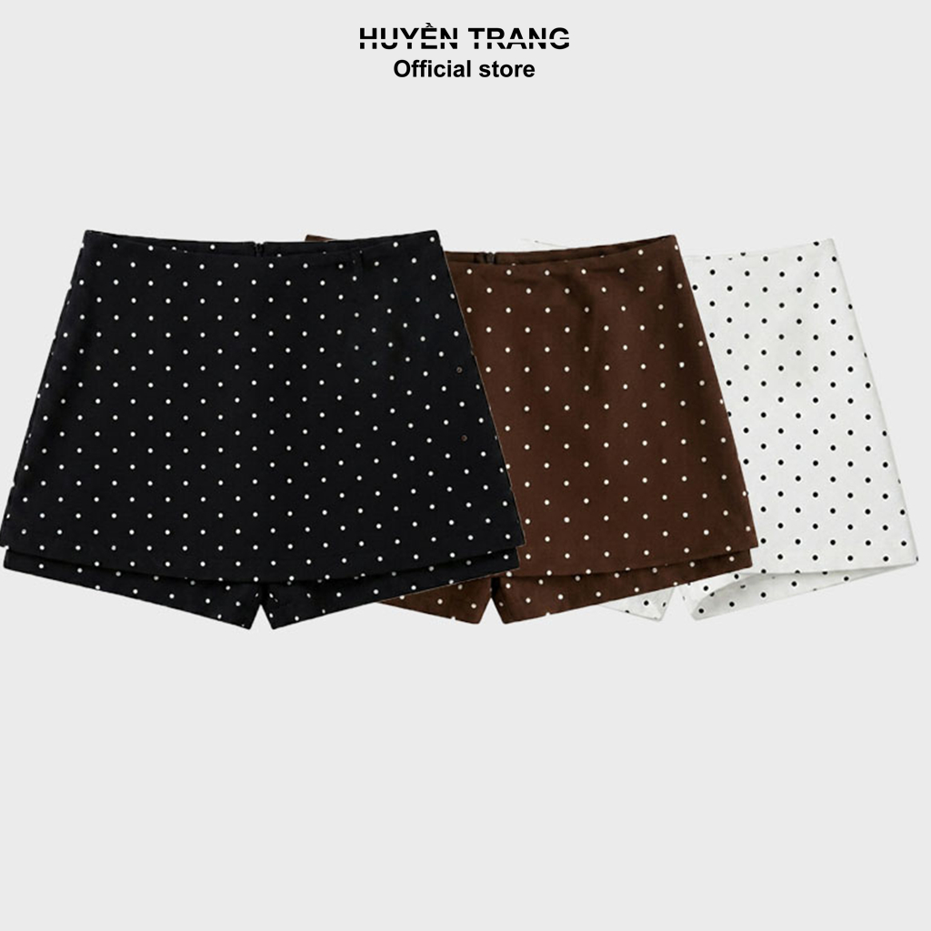Chân Váy Nữ Chấm Bi Chữ A Có 3 Khóa Kéo Cạp Cao Kèm Quần Bảo Hộ Siêu Hot M865 | BigBuy360 - bigbuy360.vn