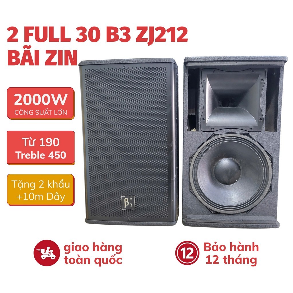 Loa Full B3 ZJ212 Bass 30 2000W (Giá 1 Đôi) –  Loa Bãi Zin Karaoke Gia Đình Cao Cấp, Hát Cực Hay