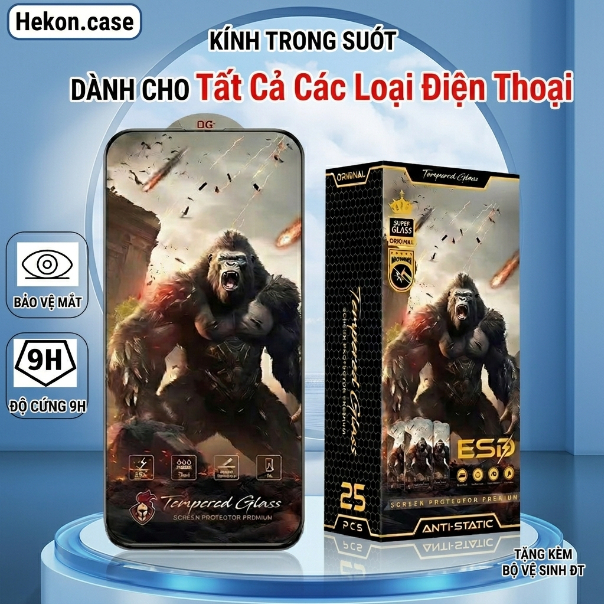 Cường lực Oppo Reno5, Reno 5 5G Hekon chiến binh full màn | Miếng kính dán bảo vệ màn hình cho Oppo