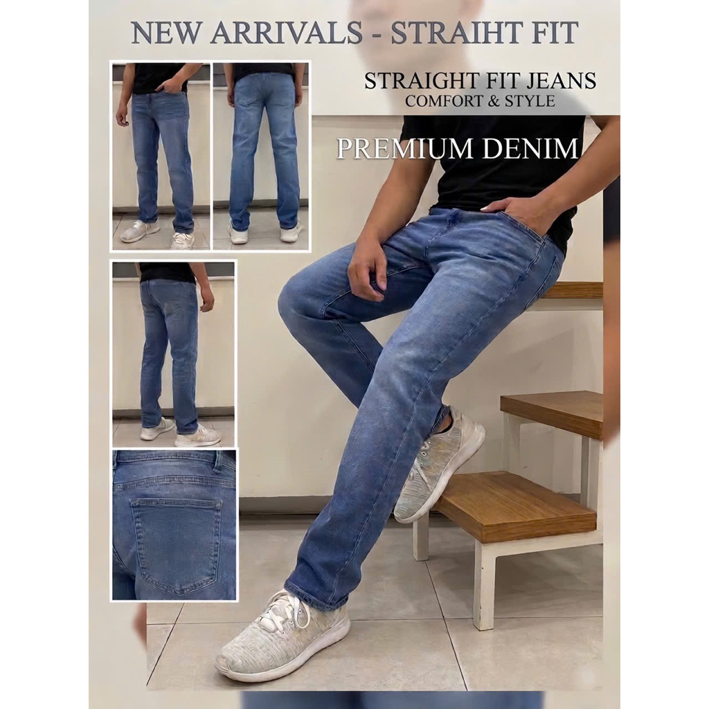 Quần jeans dài Nam The Blues 10 Form Straight Fit