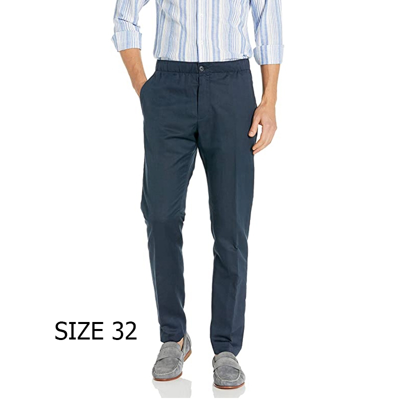 QUẦN KAKI NAM PERRY ELLIS SLIM FIT COTTON DRAWSTRING PANTS - SIZE 32