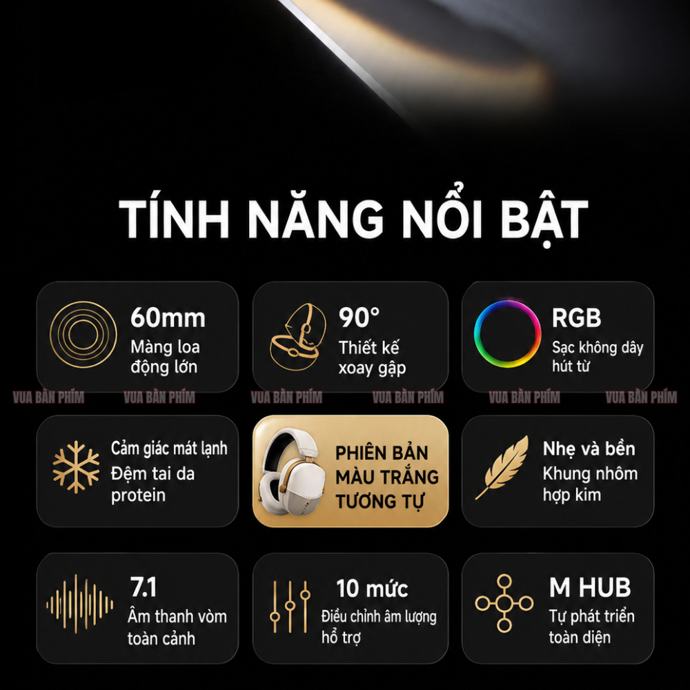 Tai nghe Mchose không dây V9 Turbo+ 3mode , âm thanh chân thực, độ trễ cực thấp , mic khử tiếng ồn ,hỗ trợ chơi game fps | BigBuy360 - bigbuy360.vn
