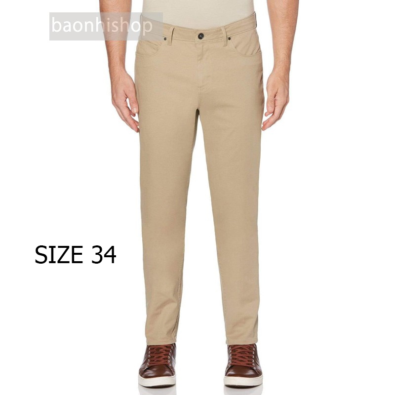 QUẦN KAKI PERRY ELLIS SLIM FIT STRETCH 5 POCKET PANTS - SIZE 34