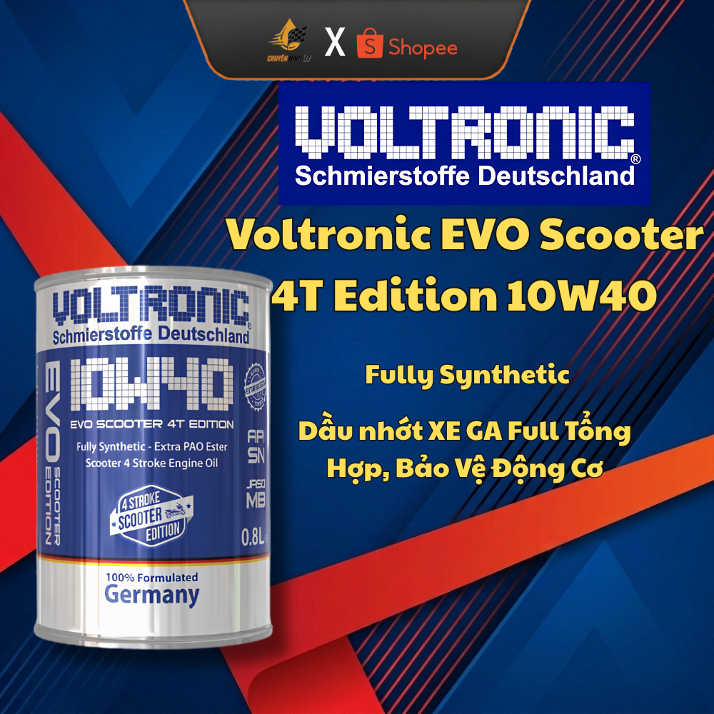 Dầu Nhớt Tổng hợp Xe Tay Ga Voltronic Evo Scooter 10W40