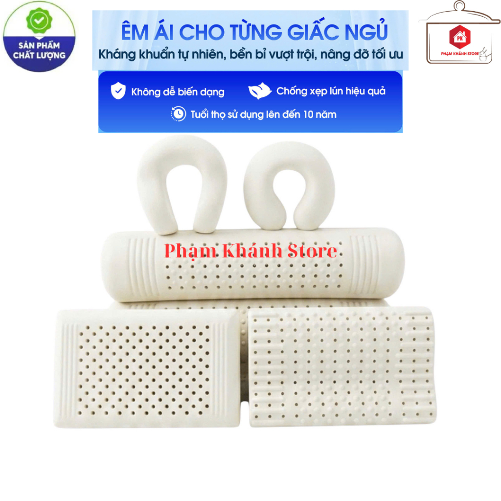 RUỘT GỐI ÔM - GỐI NẰM CAO SU ÊM ÁI THOÁNG KHÍ HÀNG VIỆT NAM
